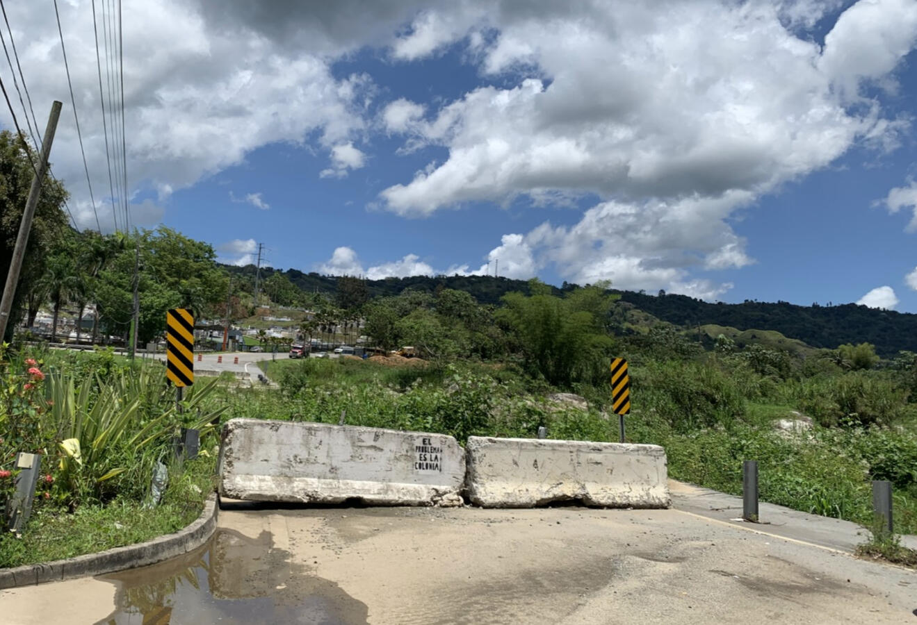 Collapsed Bridge PR-123 in Utuado